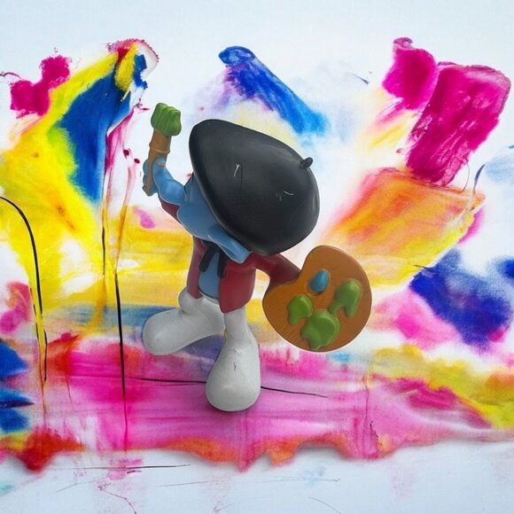 2 Smurfs - Peyo 2011 Papa & Painter - Picture 6 of 8